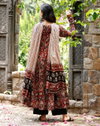 Maroon Colour Rayon Printed Kurti With Pant Dupatta Suppliers In India Aaradhna 2034